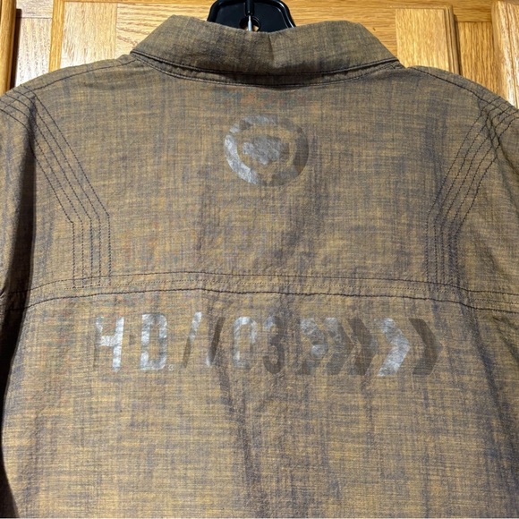 Harley-Davidson Motorcycles Brown Casual Button Down Short Sleeve Shirt Men’s XL - Picture 5 of 7